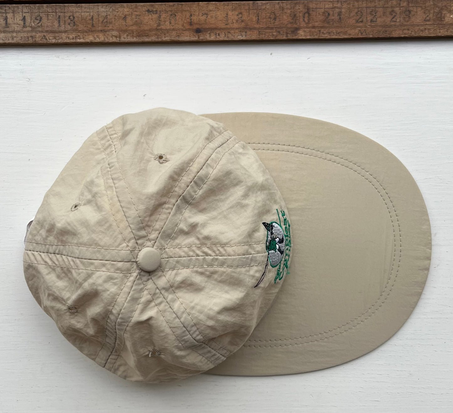 90s The Compleat Angler Connecticut Strapback Nylon Long-Bill Cap (L/XL)