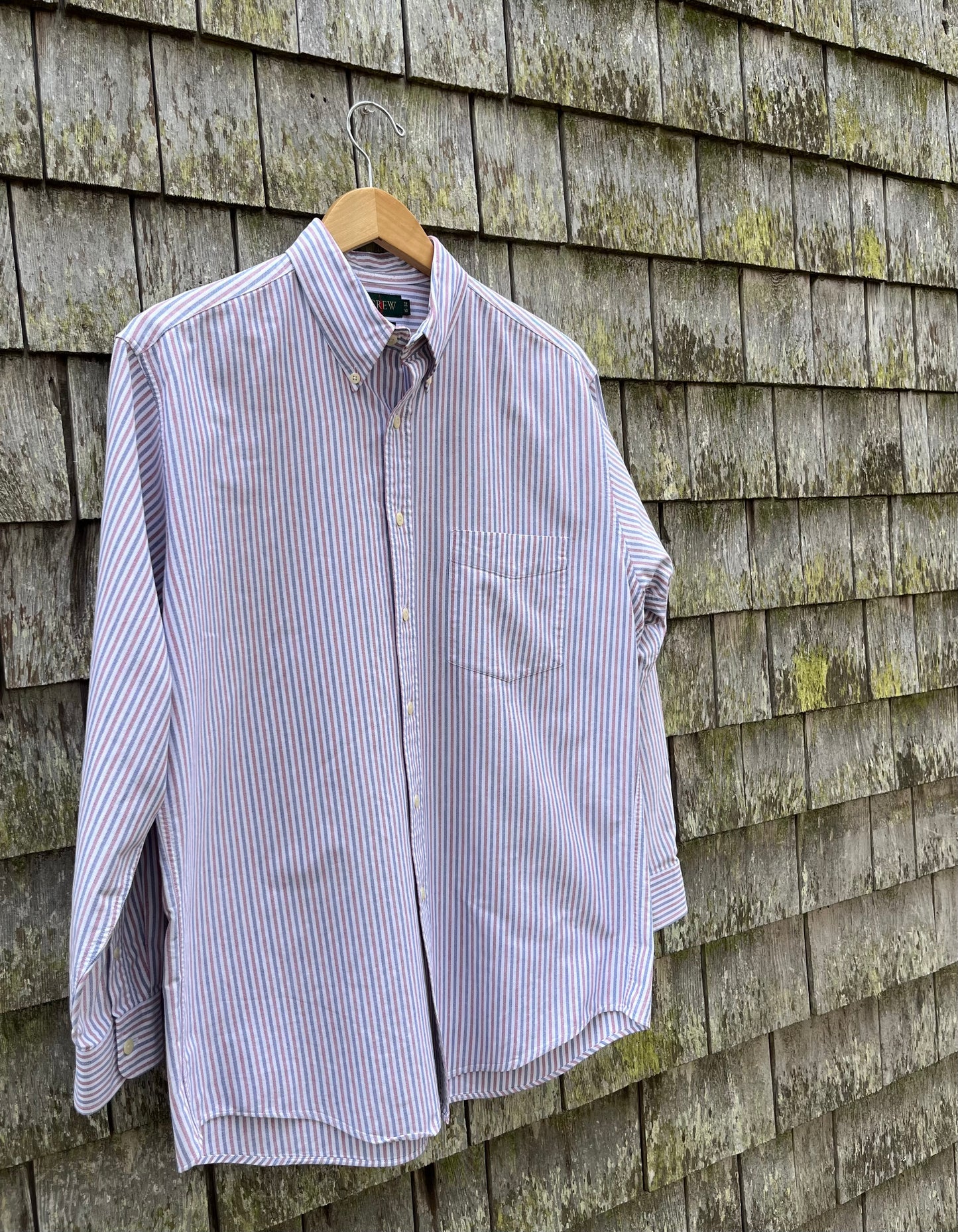 90s J.Crew Candy Stripe Cotton Oxford Cloth Button Down Shirt (15-32)