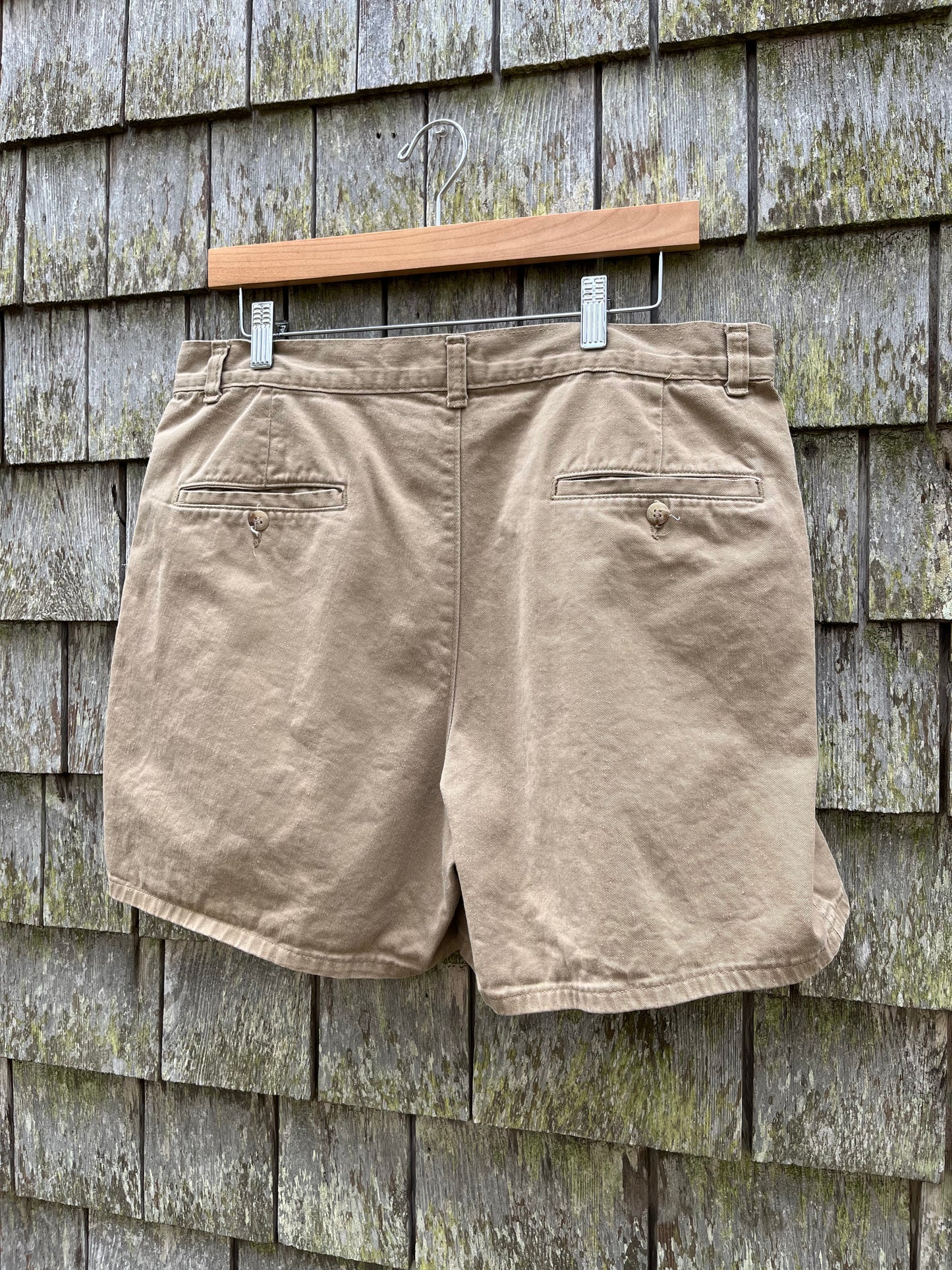 90s Polo Ralph Lauren Pleated Front Cotton Twill Shorts (34,5”)