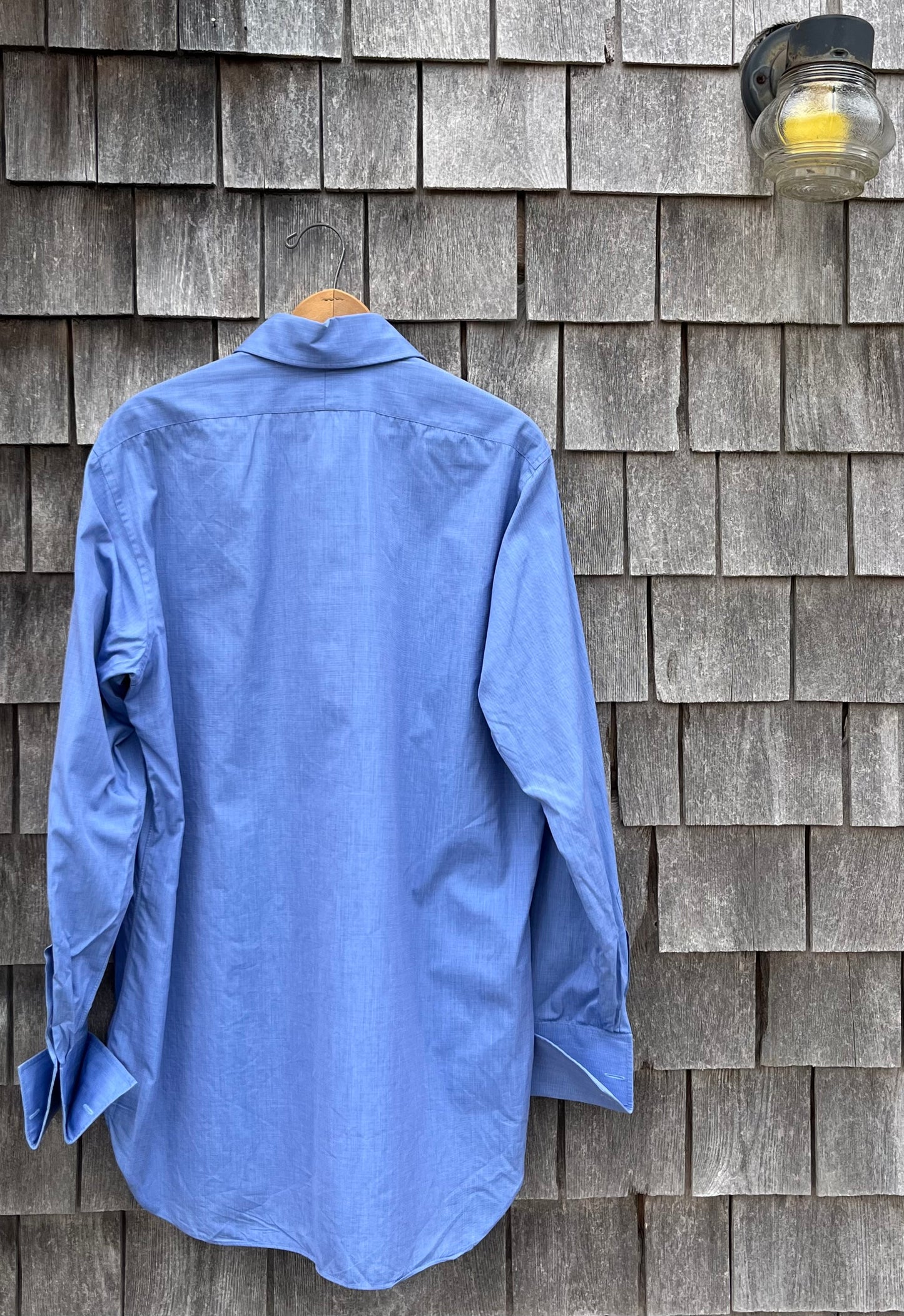 90s Charvet End on End Cotton Button Up French Cuff Shirt (L/XL)