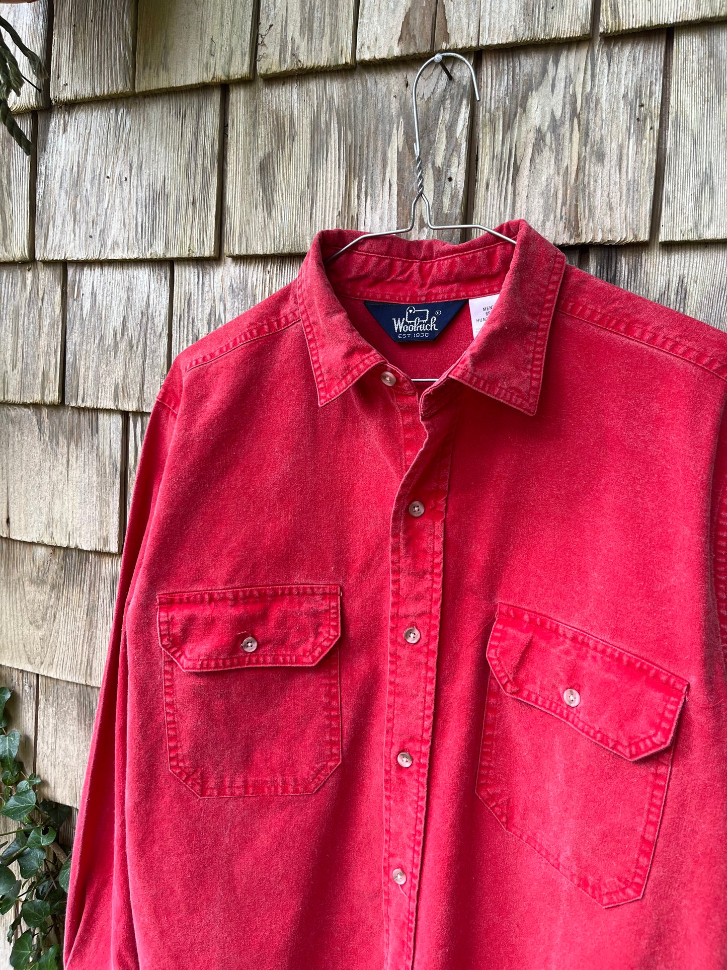 90s Woolrich Garment Dye Cotton Button Front Shirt (L)