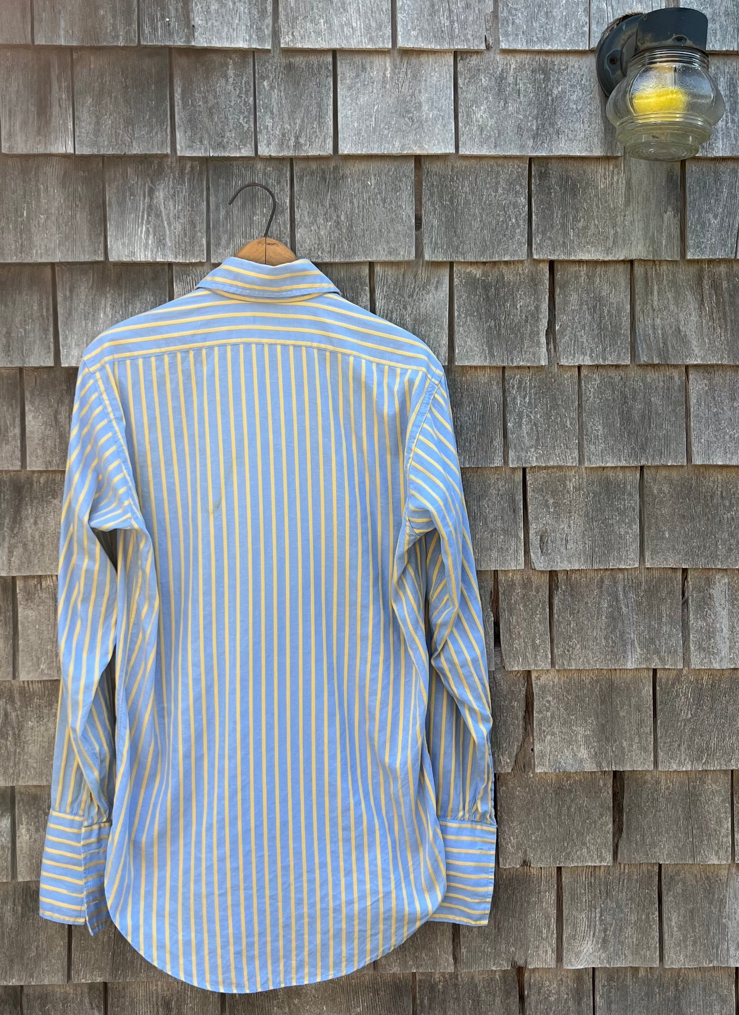70s Hathaway ‘Monet Stripes’ French Cuff Button Front Shirt (14.5-3)