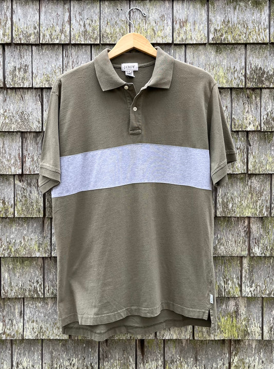 00s J.Crew Striped Polo Shirt (L)
