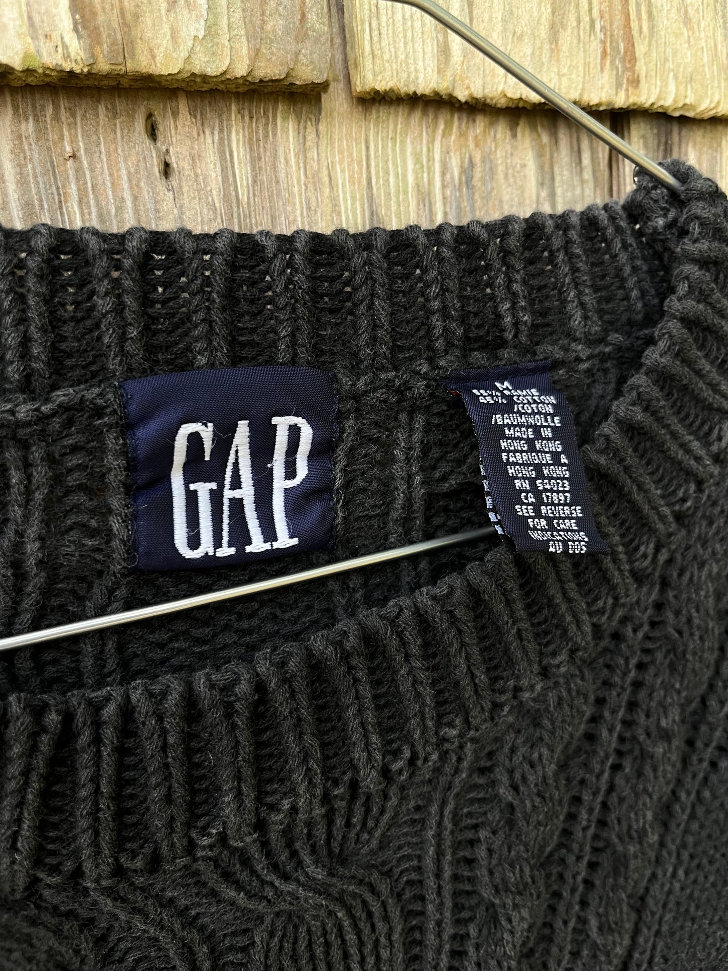 90s GAP Cable Knit Cotton Blend Sweater (M)