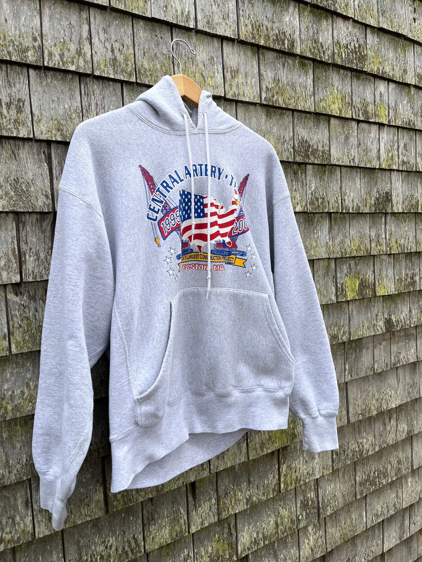 00s The Big Dig ‘Union Built’ Reverse Weave Style Hooded Sweatshirt (XL)