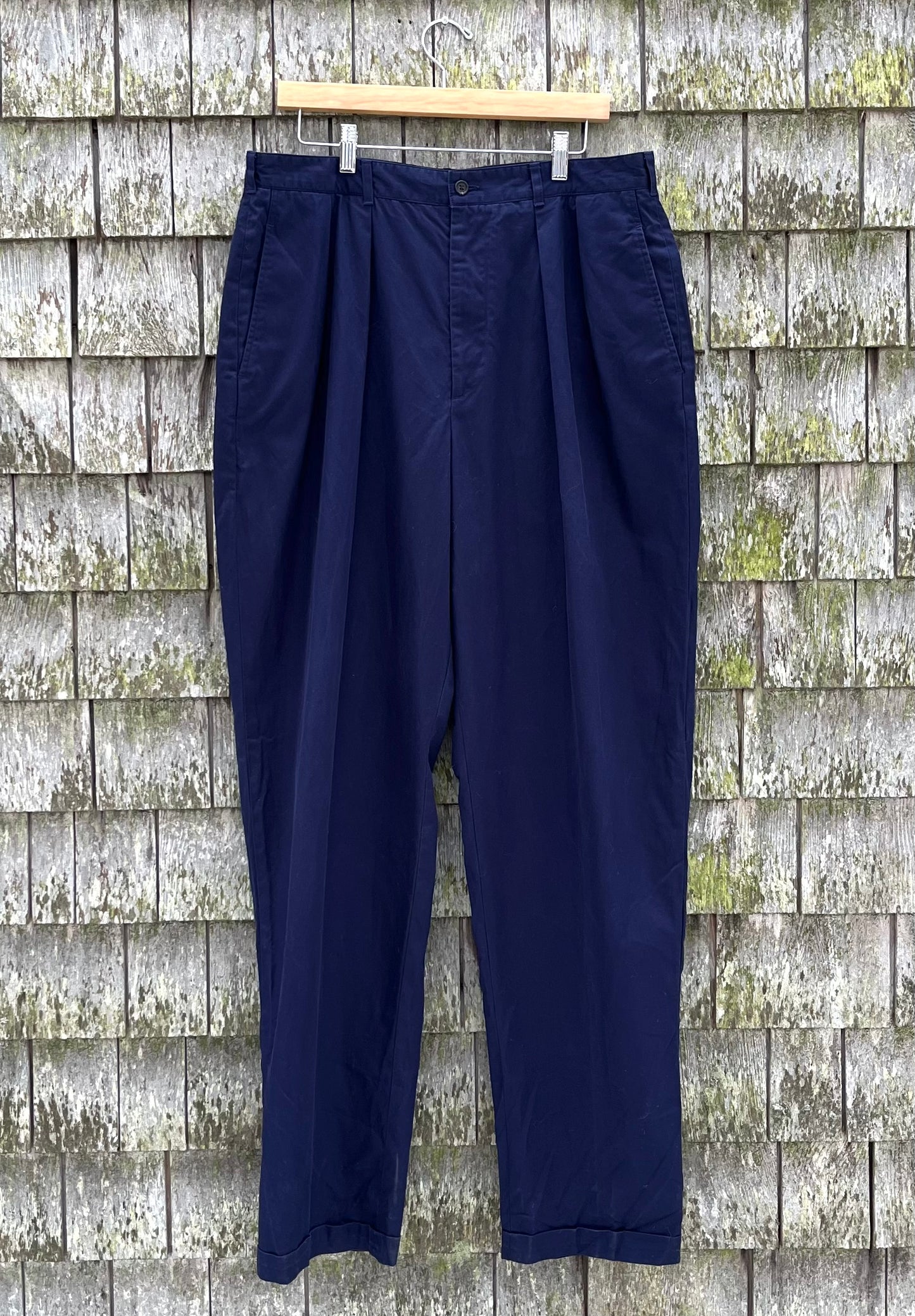 90s J.Crew Pleated Cotton Trousers (34/34)