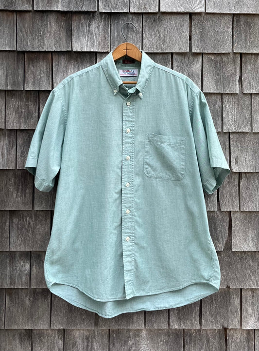 90s Murray’s Toggery Nantucket Short Sleeve End on End Cotton Button Down Shirt (L/XL)