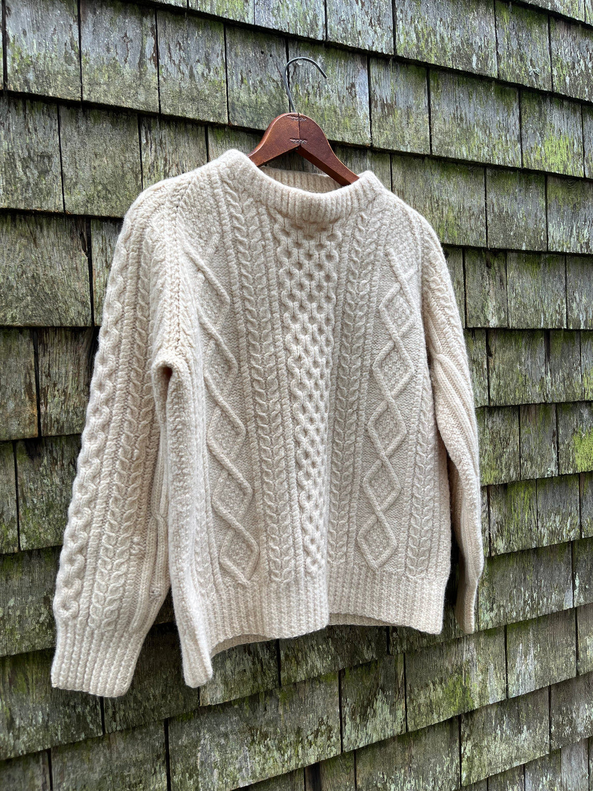 80s Connamera Handcrafts Aran Knit Wool Sweater (S)