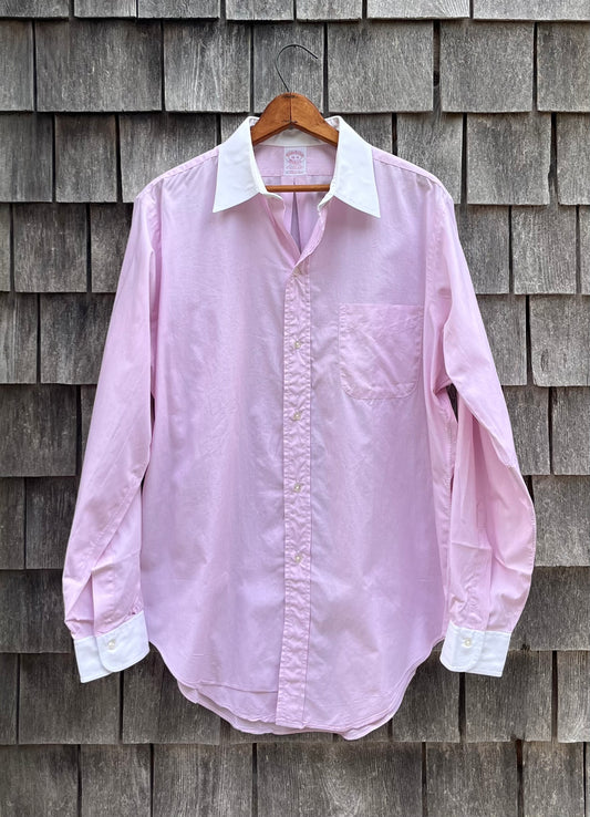 90s Brooks Brothers Makers 6-Button Banker Style Button Front Shirt (16-4)