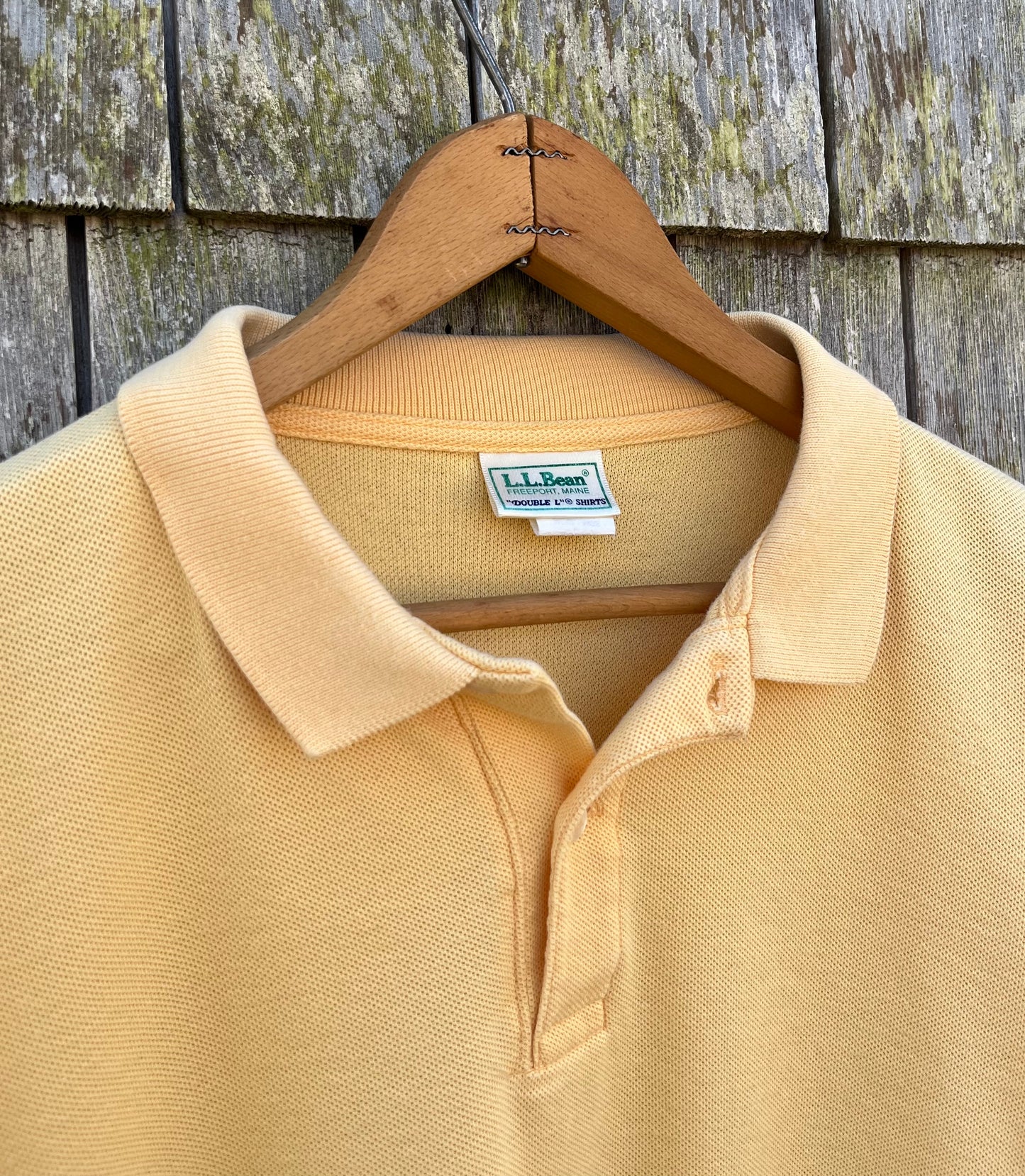 90s L.L. Bean ‘Double L’ Pique Cotton Polo Shirt (L/XL)