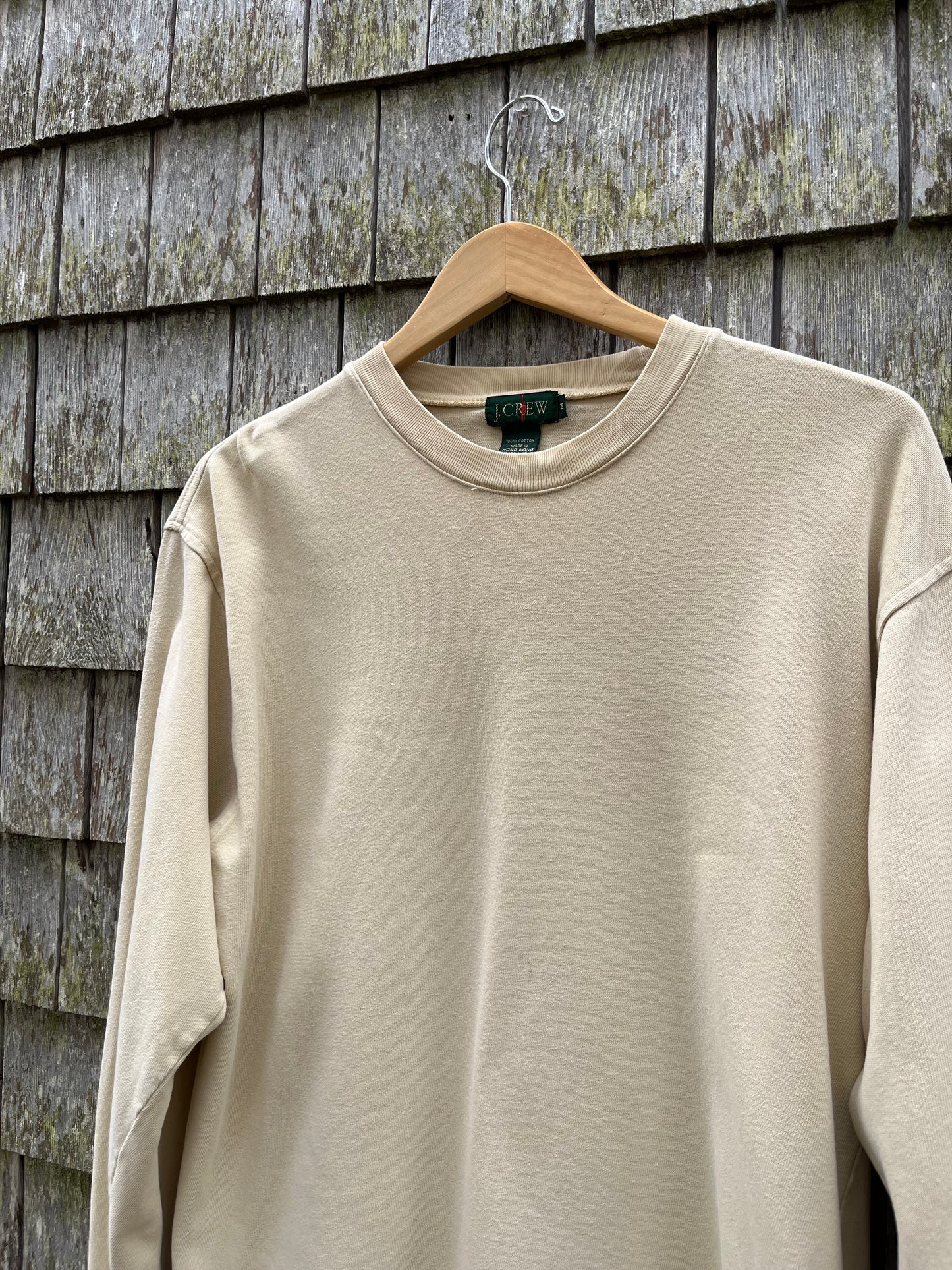 90s J.Crew Cotton Pullover Long Sleeve Crewneck Shirt (L)