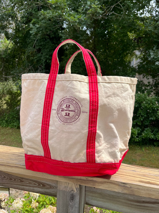 90s Nantucket Historical Society Centennial Celebration Canvas Tote Bag (19x13")