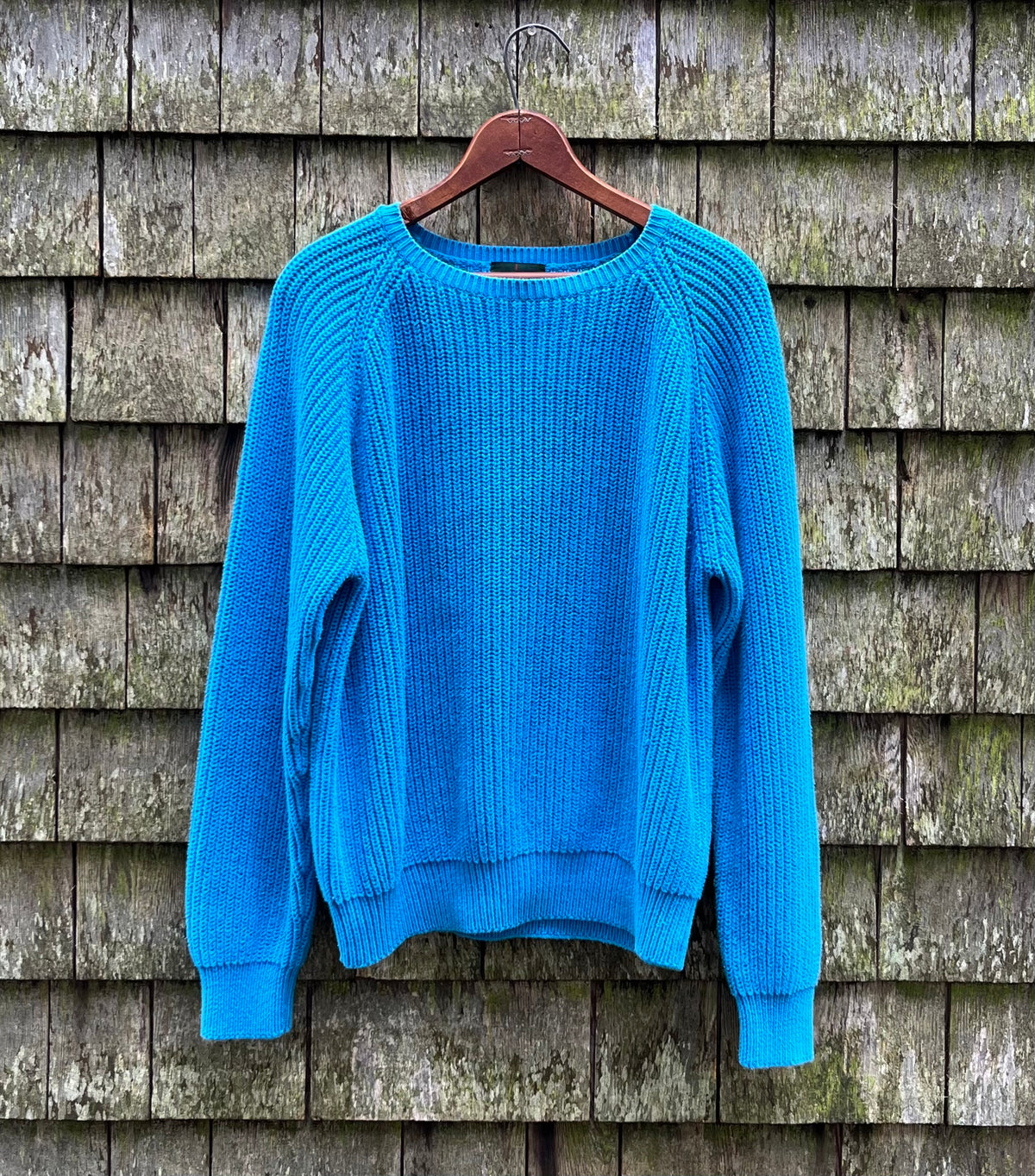 90s J.Crew Raglan Sleeve Shaker Stitch Cotton Knit Sweater (M/L)