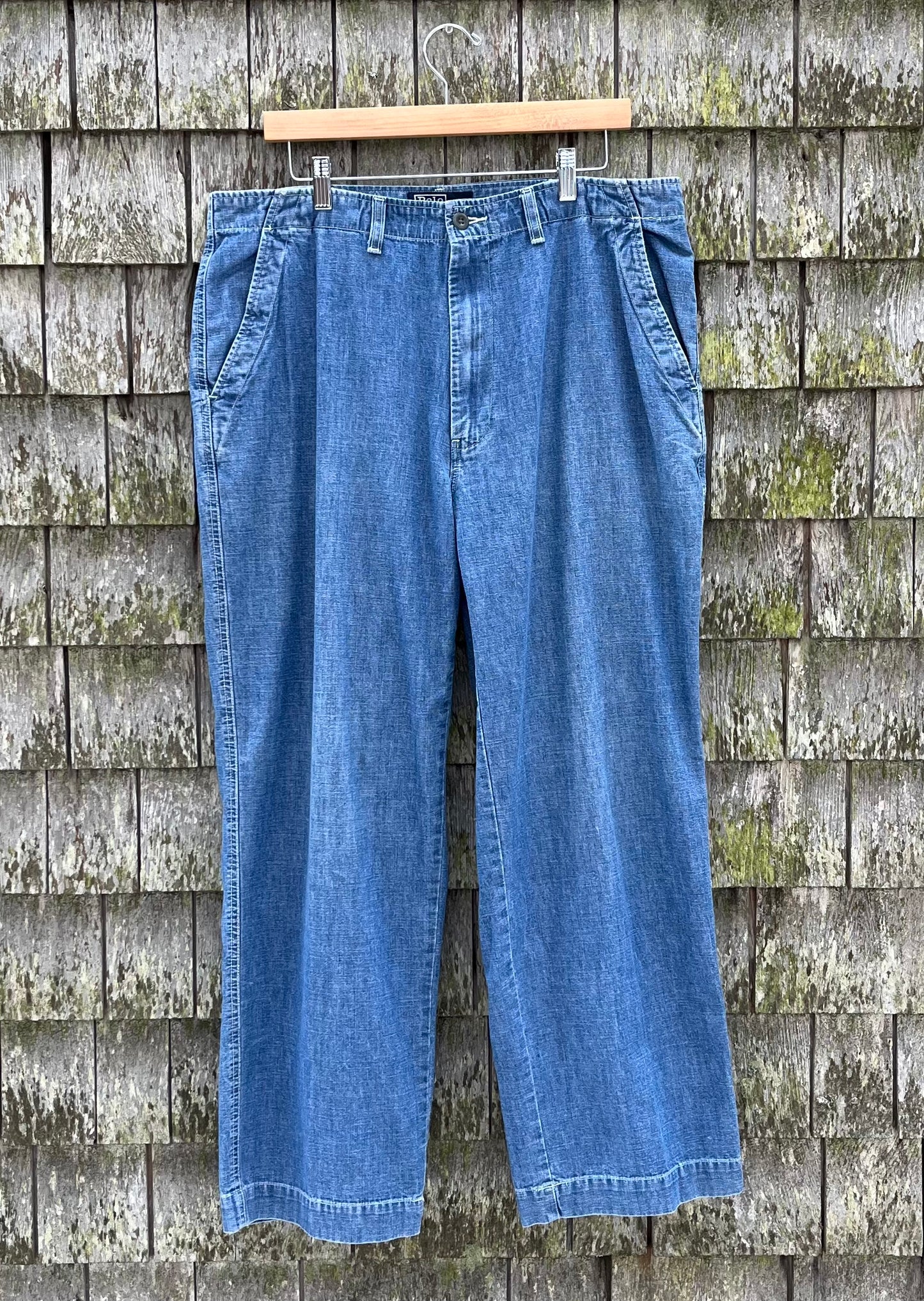 90s Polo Ralph Lauren Cotton Chambray Fatigue Style Pants (36/30)