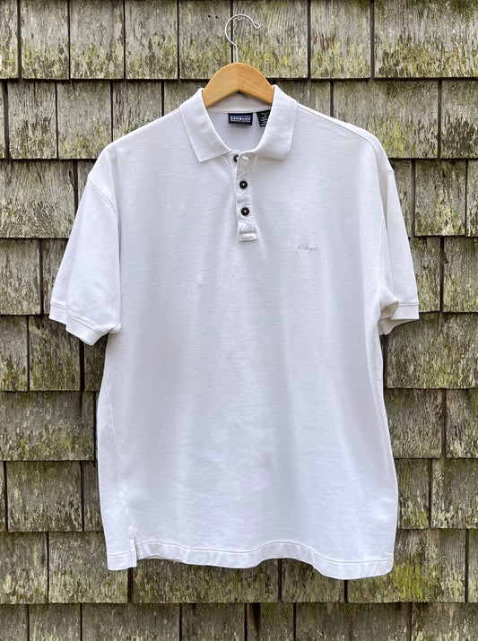 90s Patagonia Cotton Pique Polo Shirt (L)