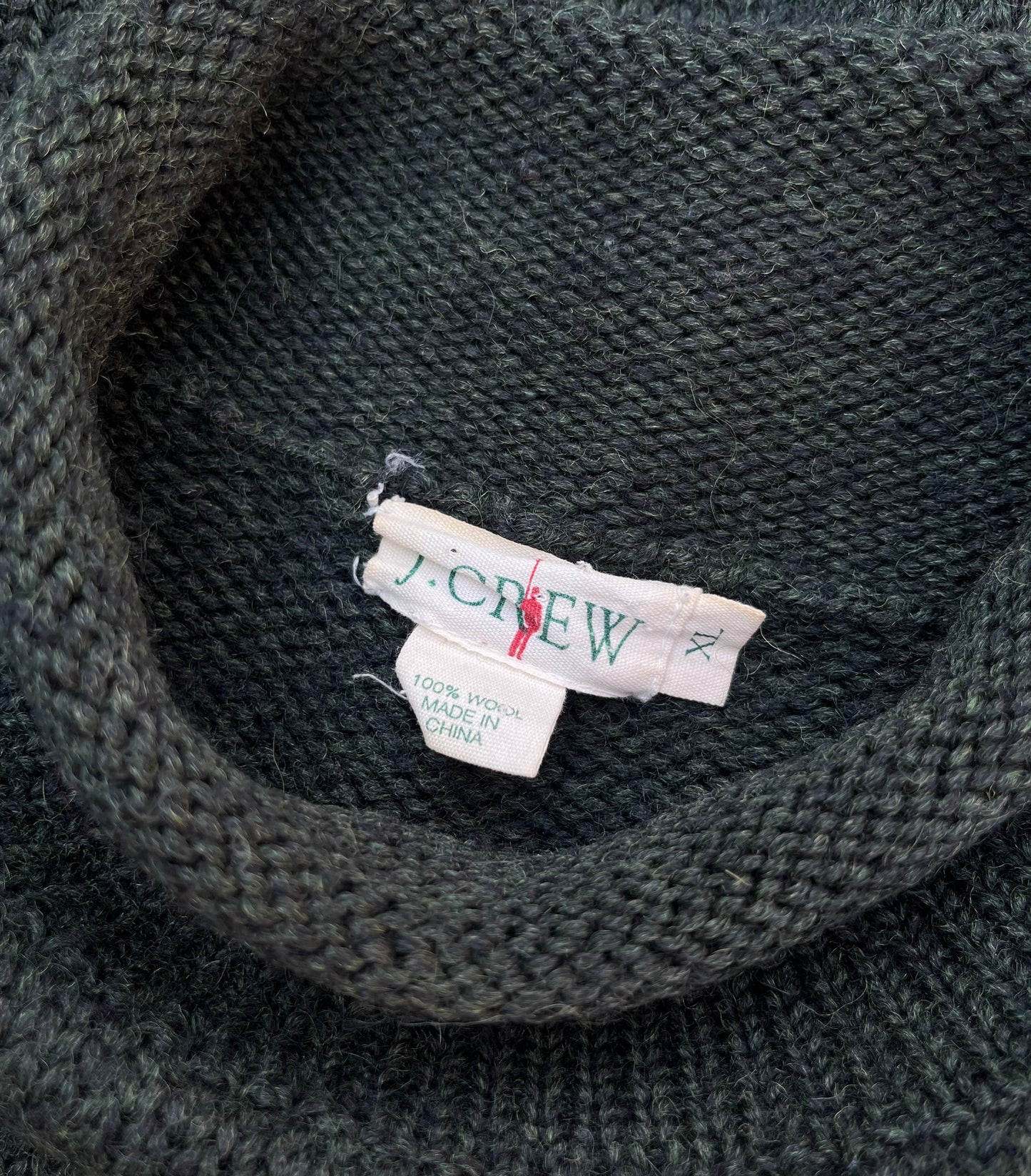 90s J.Crew Wool Roll Neck Sweater (XL)