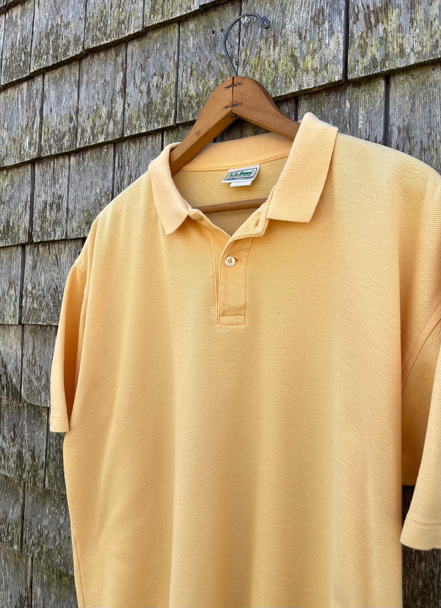 90s L.L. Bean ‘Double L’ Pique Cotton Polo Shirt (L/XL)