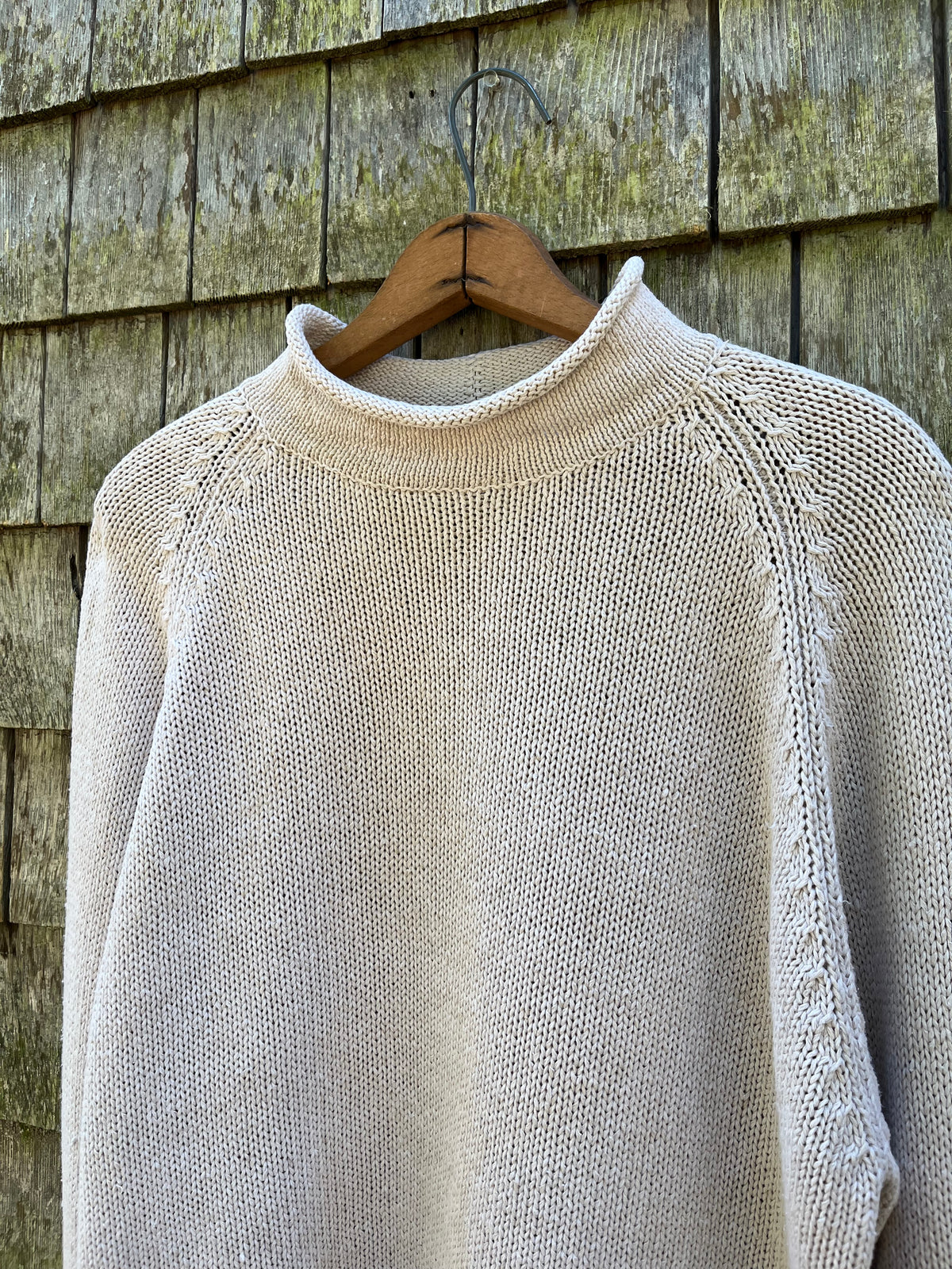 90s J.Crew Linen Cotton Blend Rollneck Sweater (L)