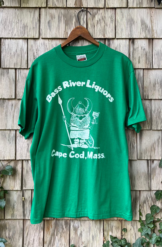 80s Bass River Liquors Yarmouth T-Shirt (L)
