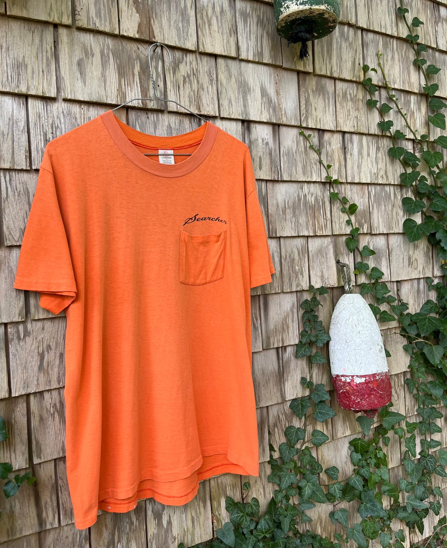 80s Searcher FV Fishing Charter Boat San Diego Pocket T-Shirt (M)