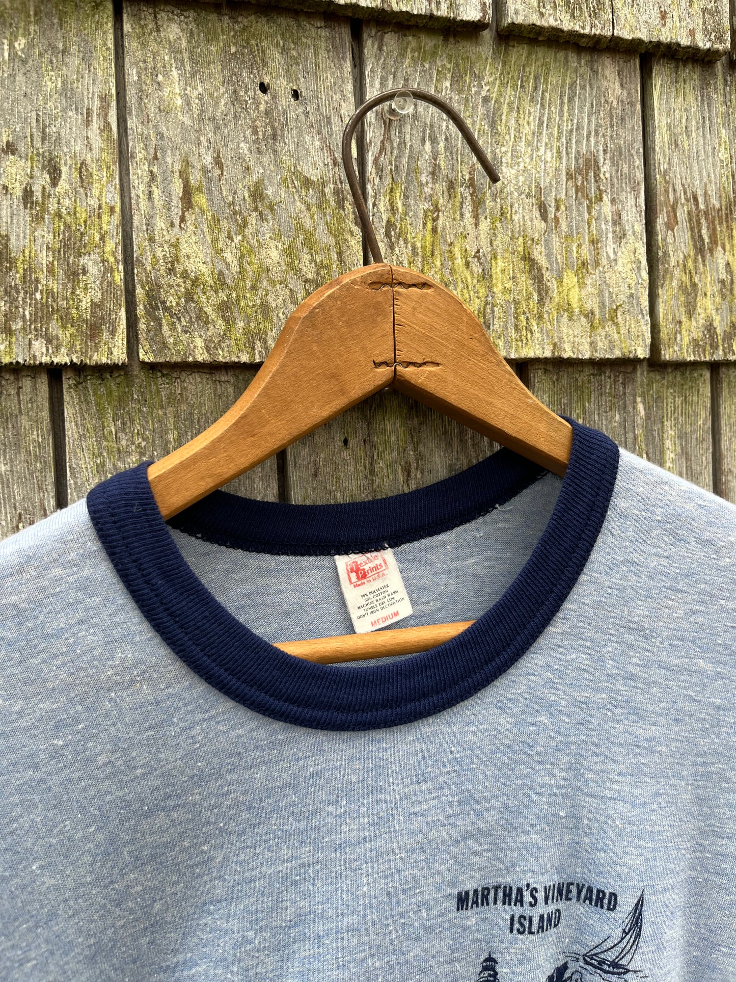 80s Martha’s Vineyard Island Ringer T-Shirt (XS)