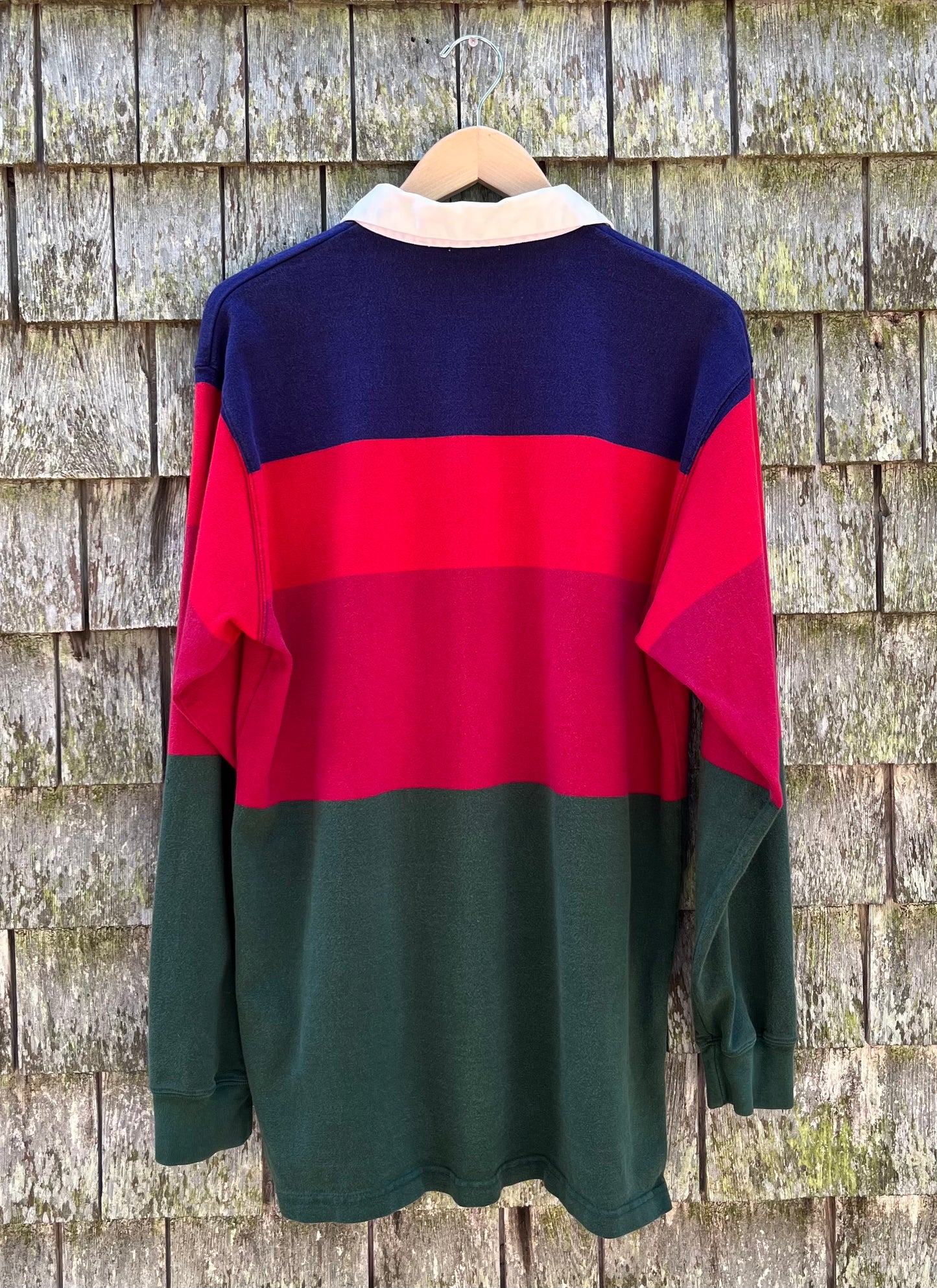 90s J.Crew Striped Cotton Rugby Shirt (L)