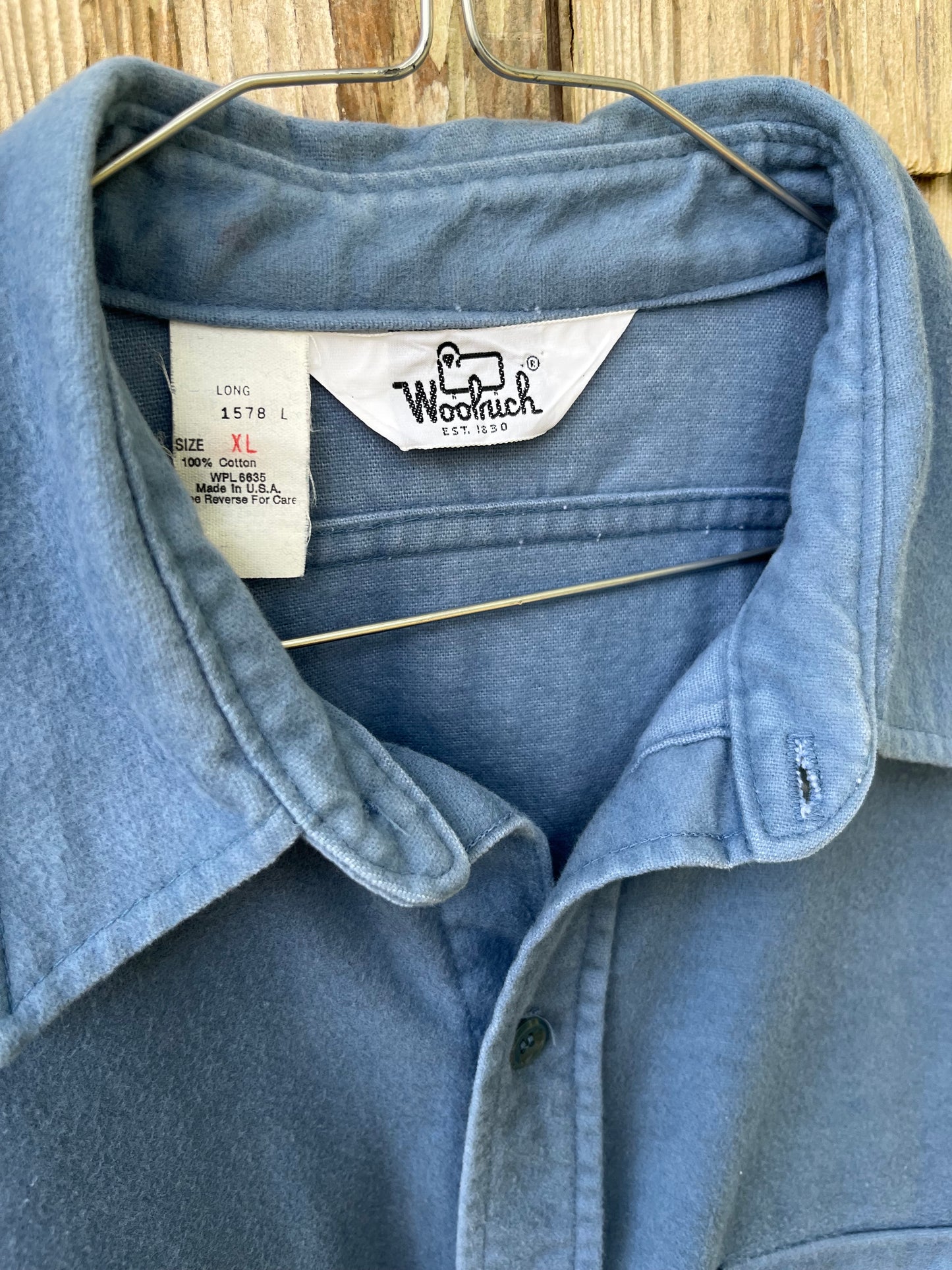 80s Woolrich Cotton Chamois Flannel Button Front Shirt (XL/XXL)