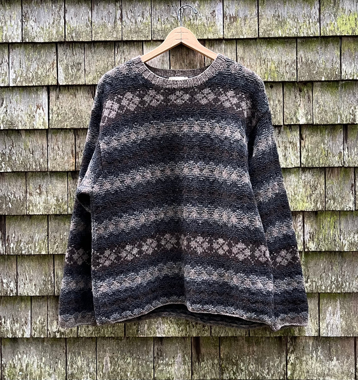 90s J.Crew Fair Isle Wool Knit Sweater (L)