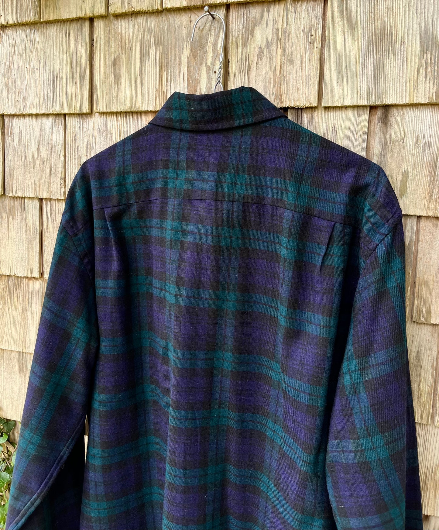 70s R.H. Stearns Viyella Wool Blend Button Front Shirt (XL)