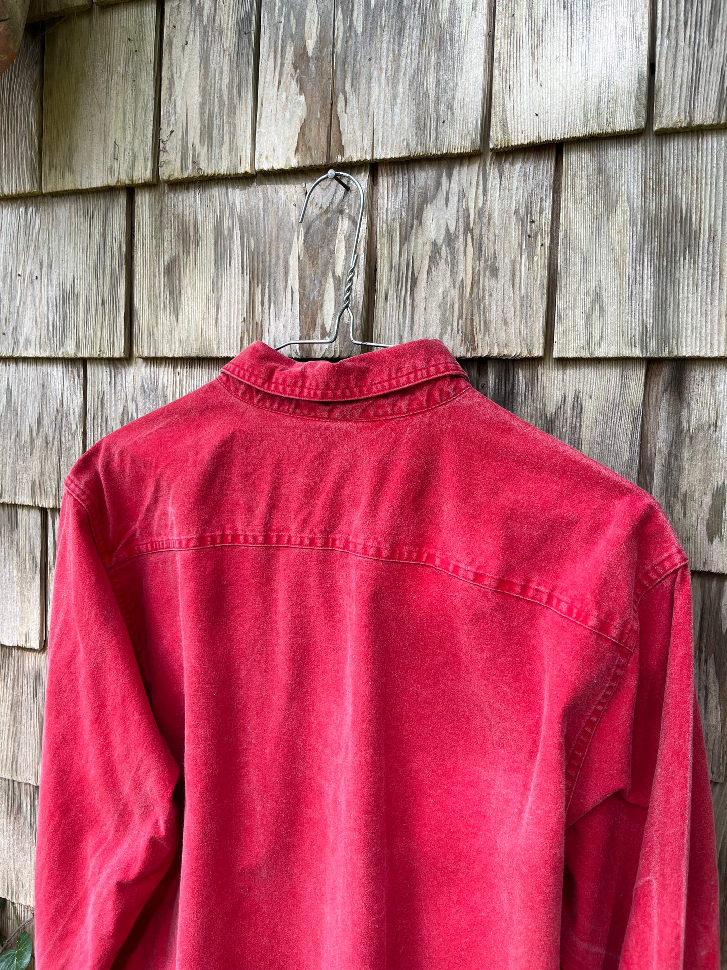 90s Woolrich Garment Dye Cotton Button Front Shirt (L)