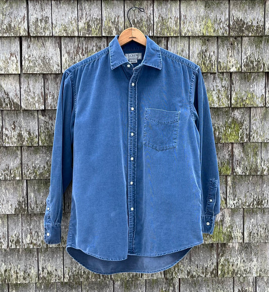 00s J.Crew Pinwale Corduroy Button Front Shirt (S/M)