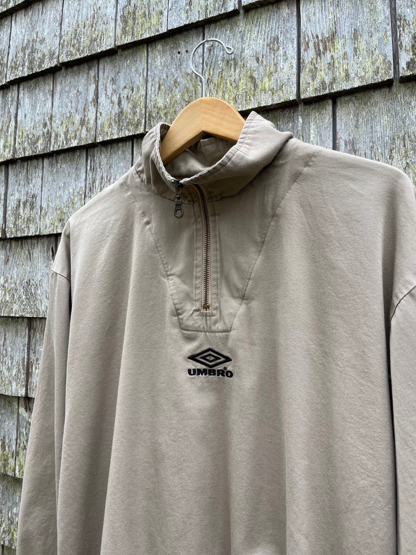 90s Umbro Cotton Quarter-Zip Pullover (M)