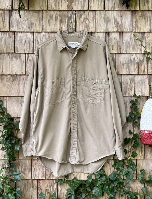 90s Banana Republic Cotton Twill Button Front Field Shirt (L)