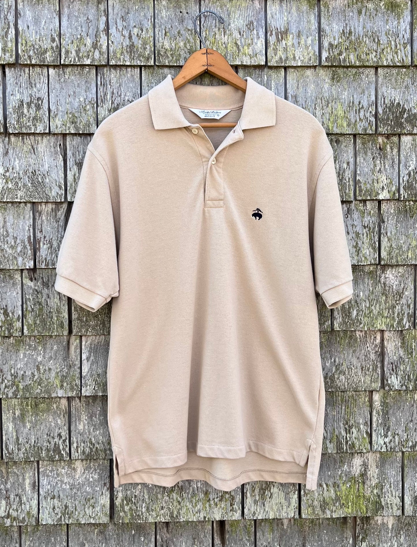 90s Brooks Brothers Golden Fleece Pique Cotton Polo Shirt (M)