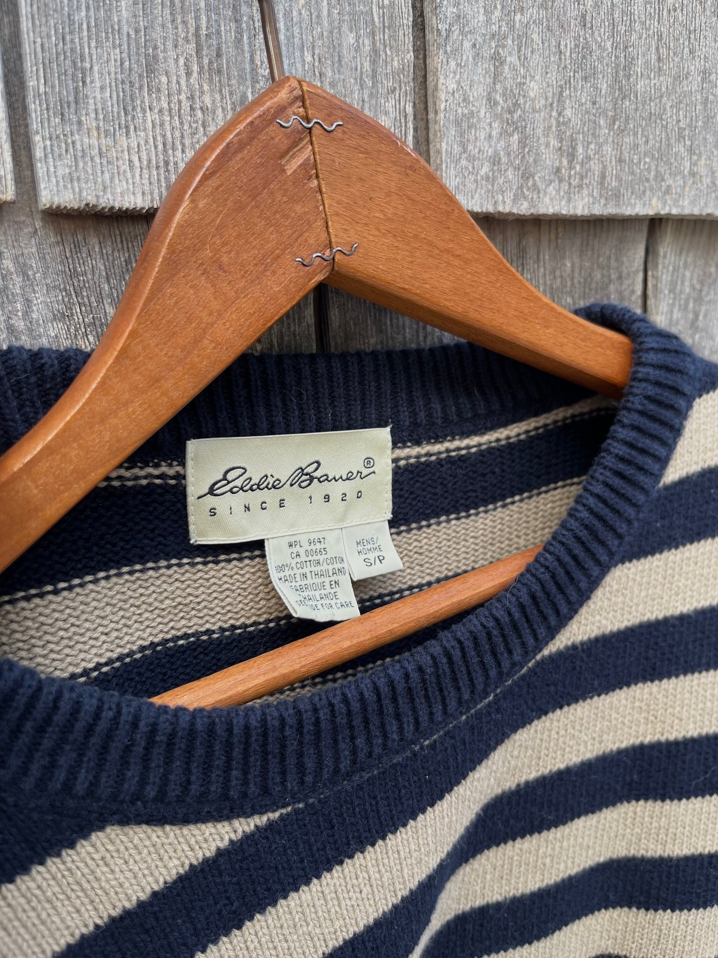 90s Eddie Bauer Cotton Border Striped Sweater (M/L)