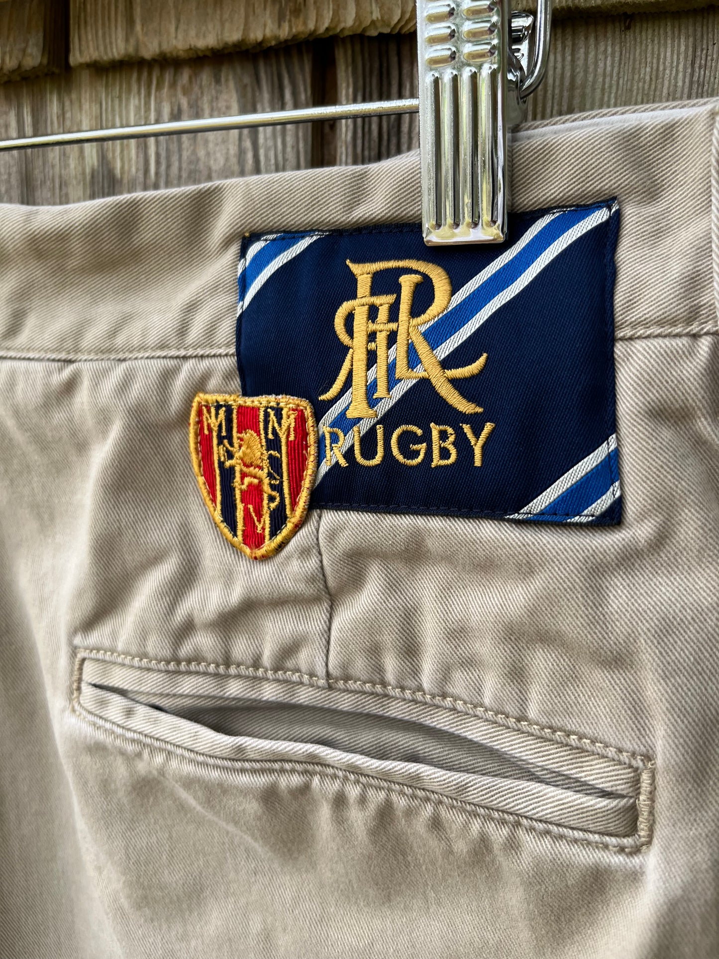00s Ralph Lauren Rugby Silk Repp Patch Cotton Chino Pants (34/31)