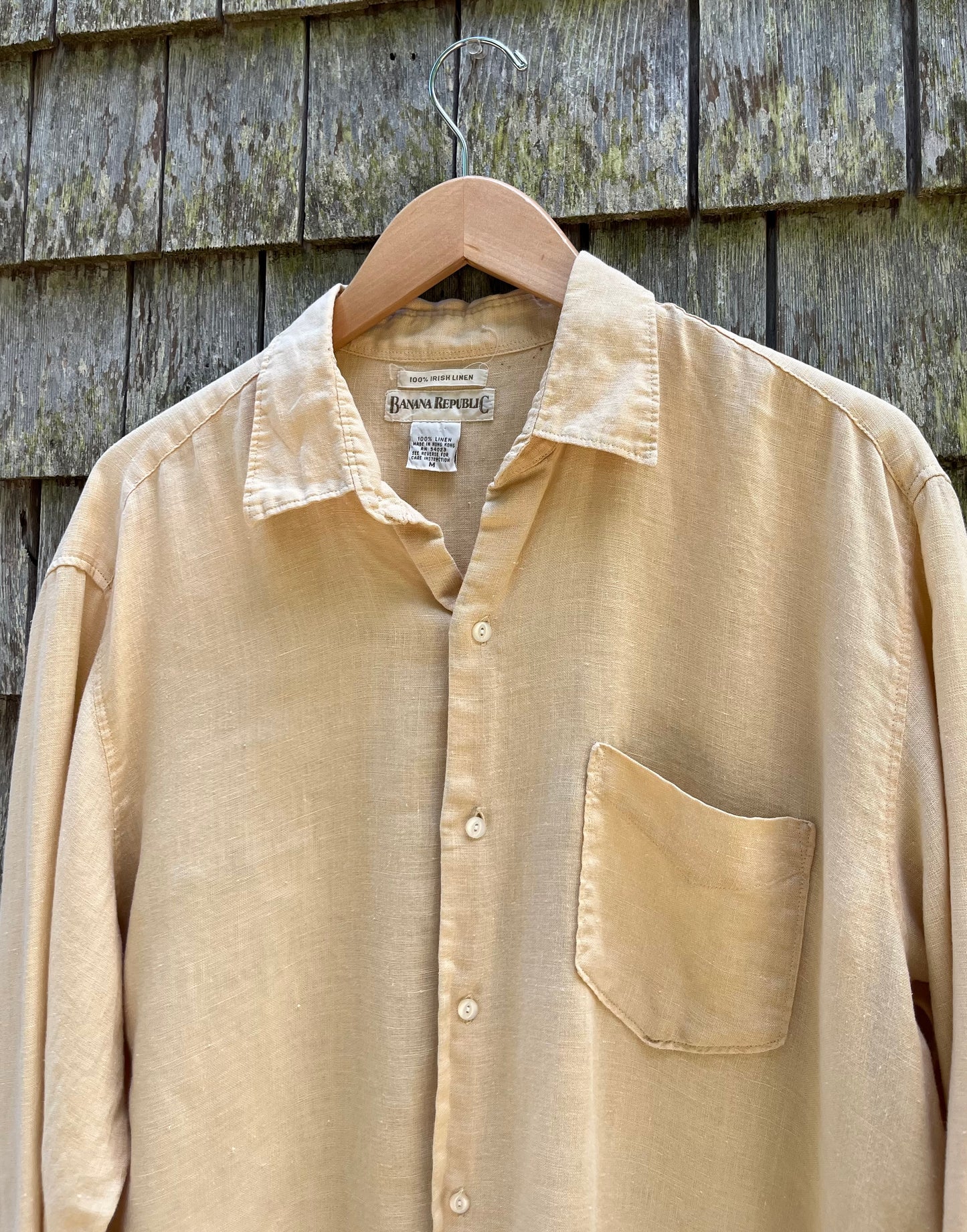 90s Banana Republic Irish Linen Button Front Shirt (L)