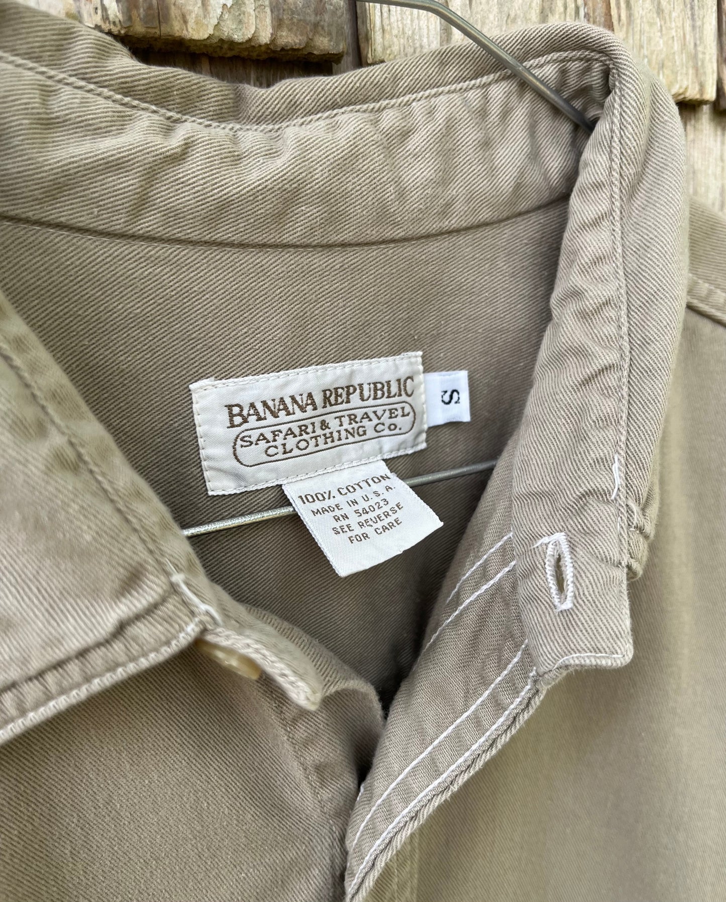 90s Banana Republic Cotton Twill Button Front Field Shirt (L)