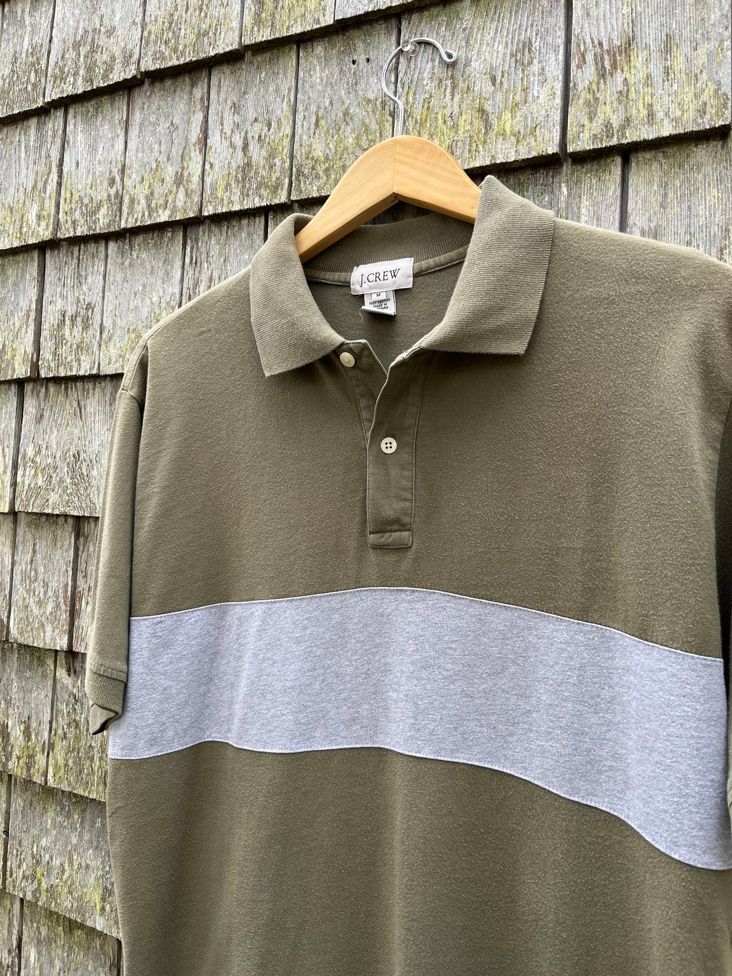 00s J.Crew Striped Polo Shirt (L)