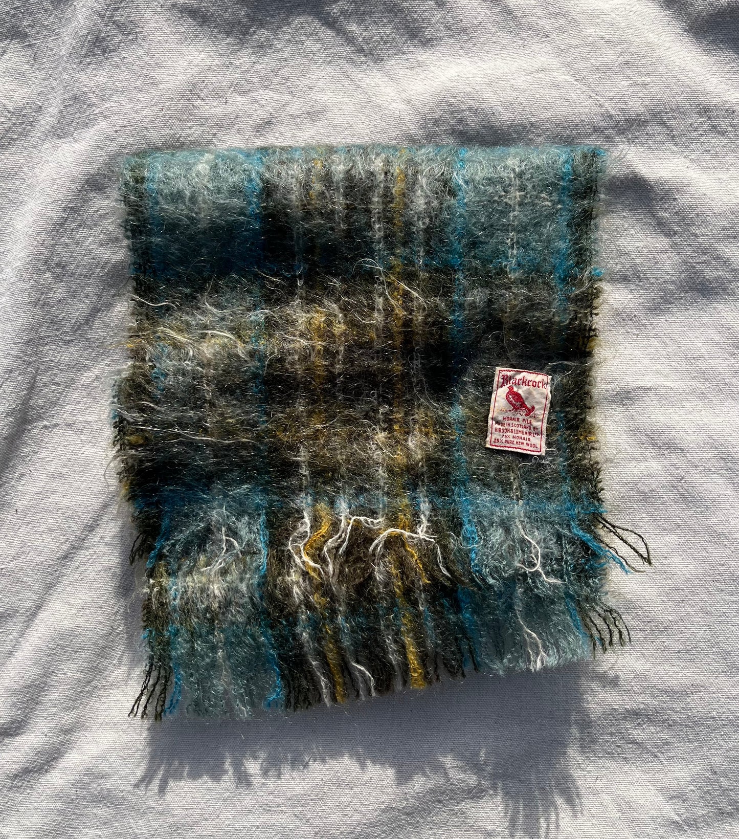 60s Blackcock of Scotland Mohair Pile Scarf
