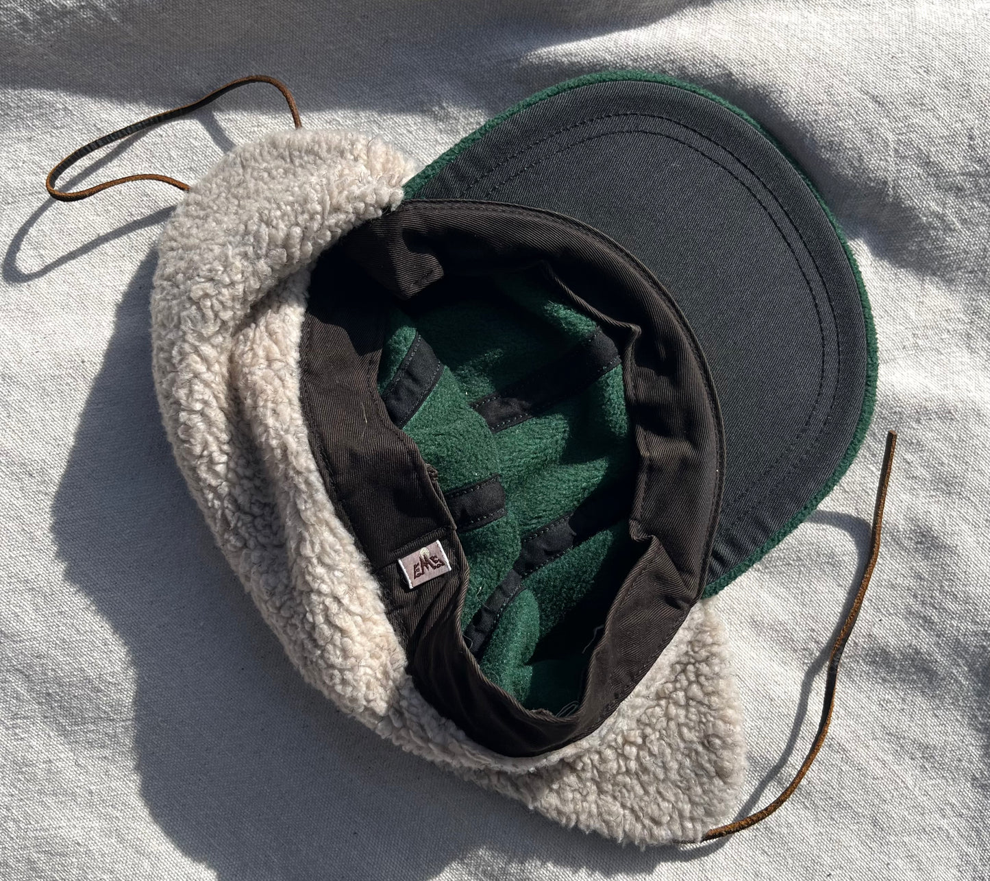 90s Eastern Mountain Sports Fleece Trapper Hat (Large)