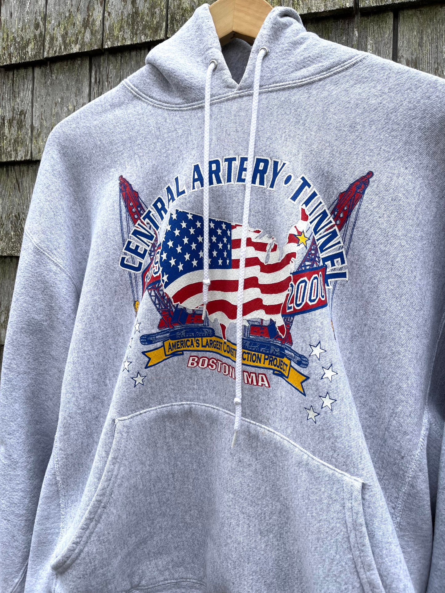 00s The Big Dig ‘Union Built’ Reverse Weave Style Hooded Sweatshirt (XL)