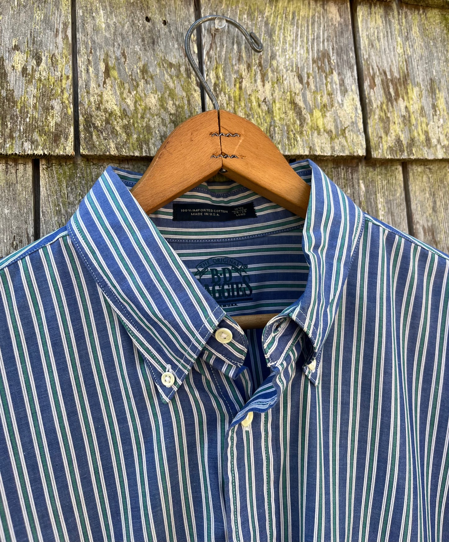 90s BD Baggies Cotton Broadcloth Button Down Shirt (XL)