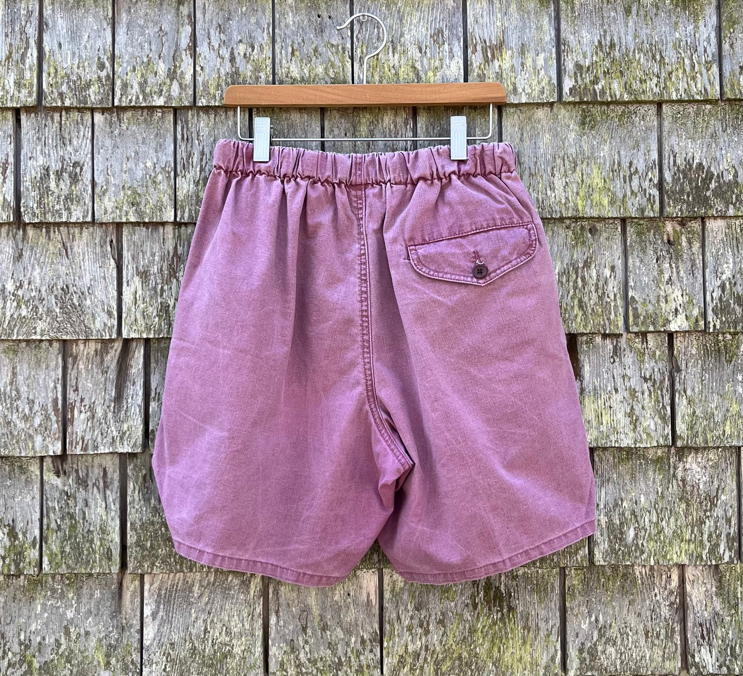 90s Smith & Hawken Pigment Dyed Cotton Strap Shorts (30"/7")