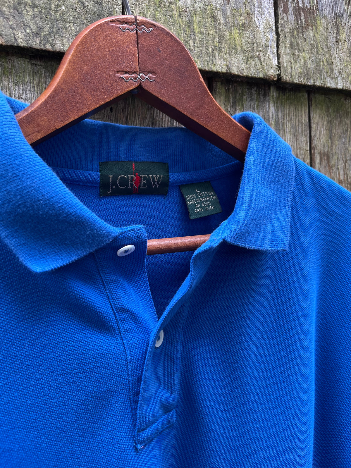 90s J.Crew Long Sleeve Polo Shirt (L)