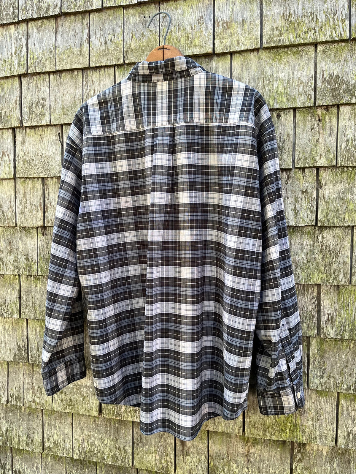 90s J.Crew Plaid Cotton Twill Button Down Shirt (XL)