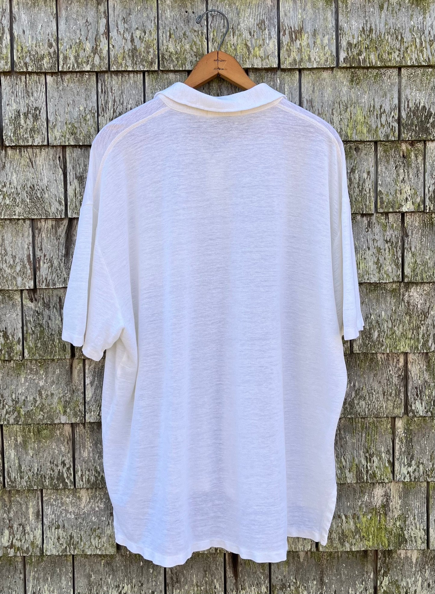 90s Polo Ralph Lauren Linen Pocket Polo Shirt (XL)