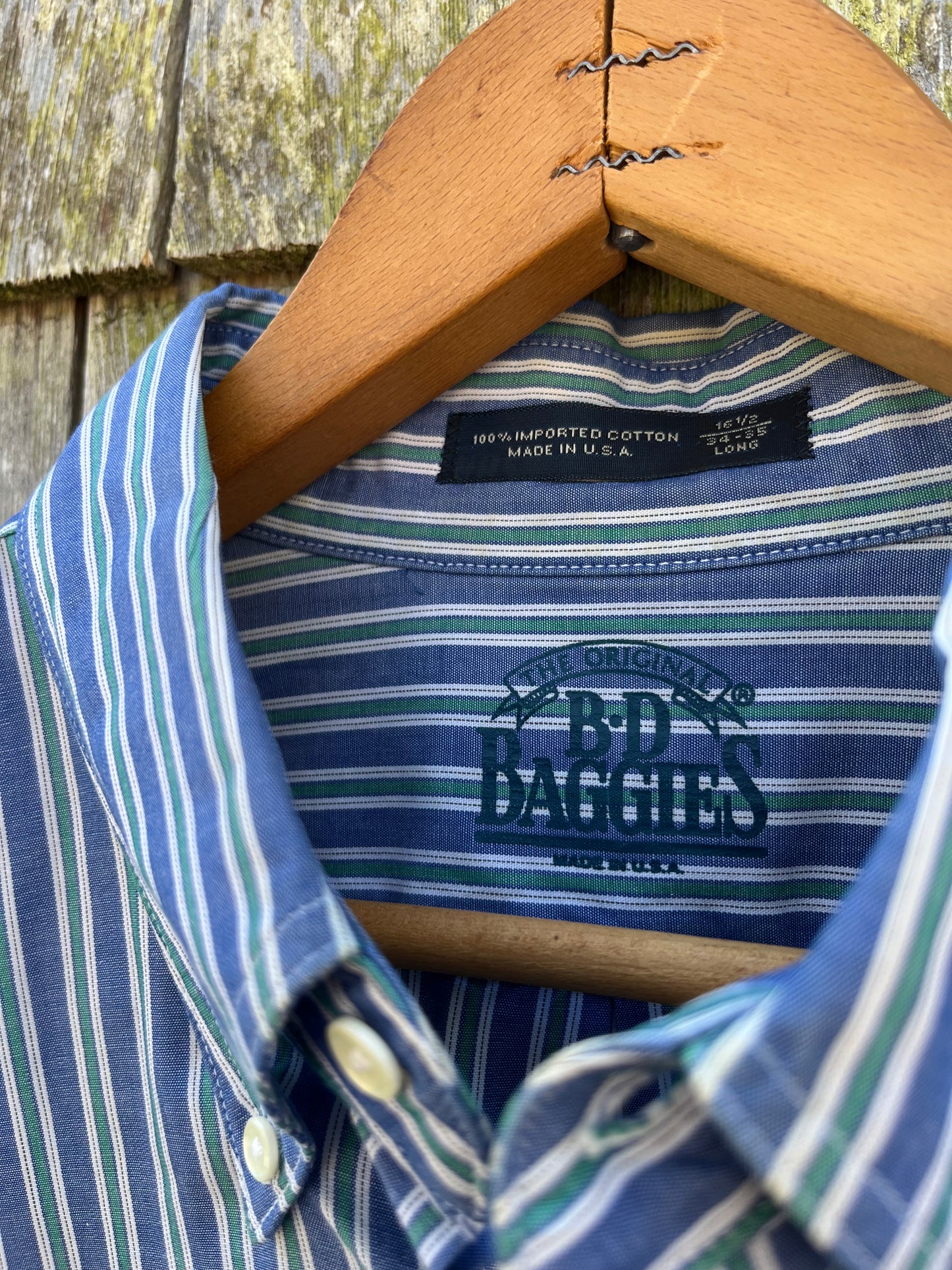 90s BD Baggies Cotton Broadcloth Button Down Shirt (XL)