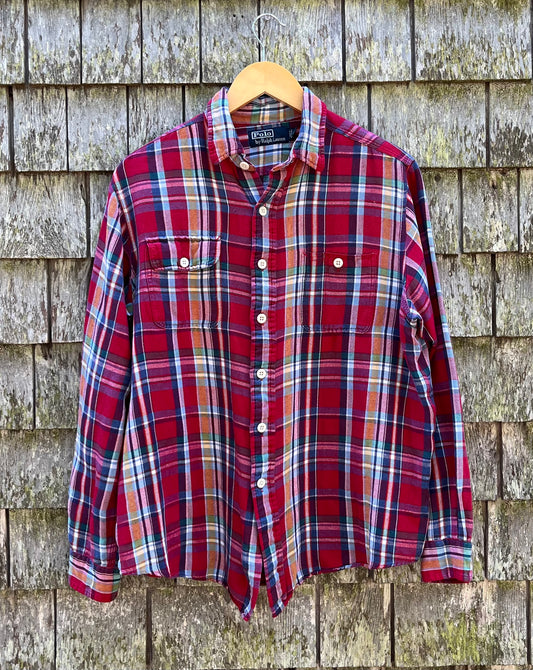 00s Polo Ralph Lauren Linen Silk Blend Button Front Shirt (M/L)
