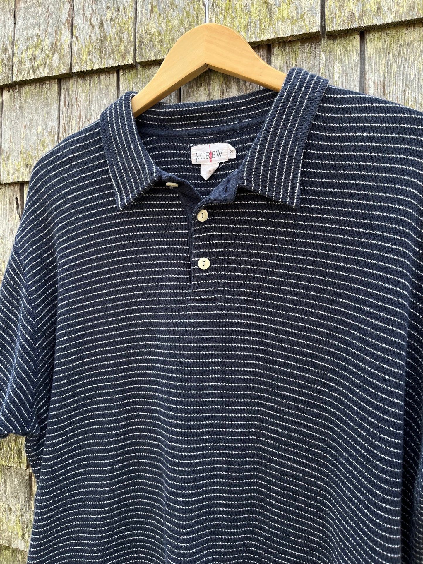 90s J.Crew Cotton Knit Polo Shirt (XL)